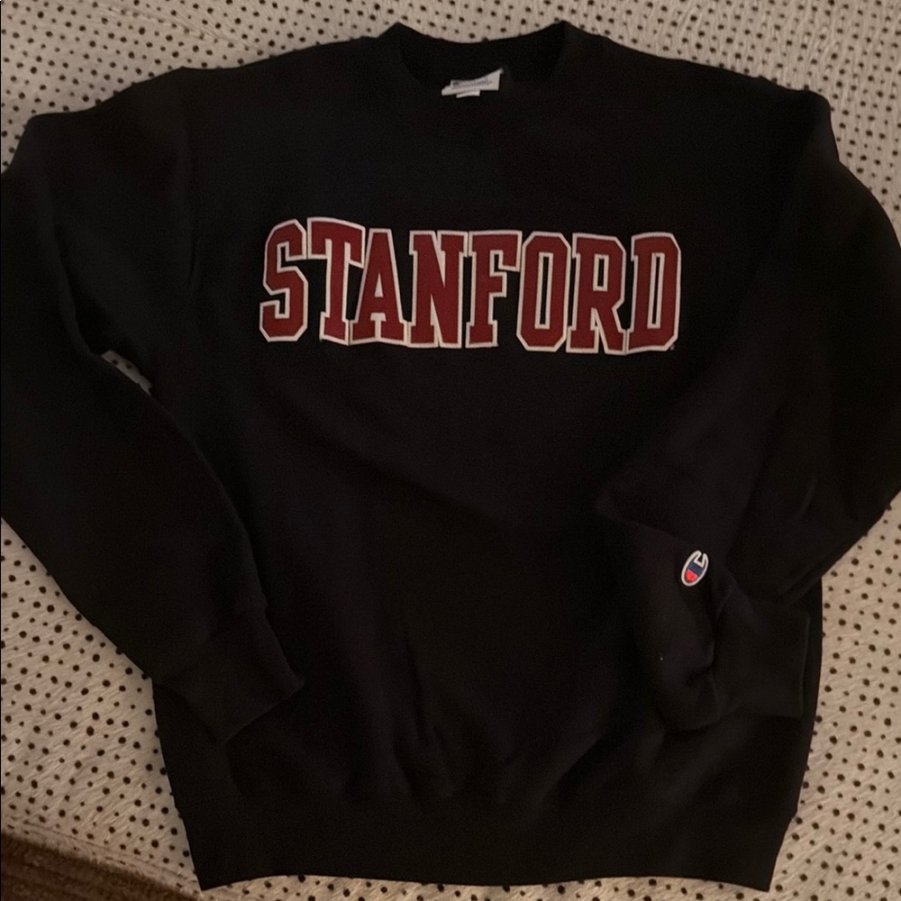 Champion Stanford Black Crewneck Sweatshirt